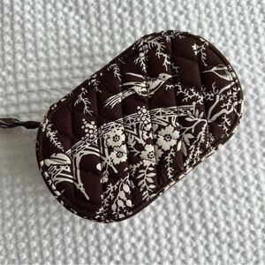 Vera Bradley Travel Jewelry Box in Imperial Toile Brown and White Classic Preppy